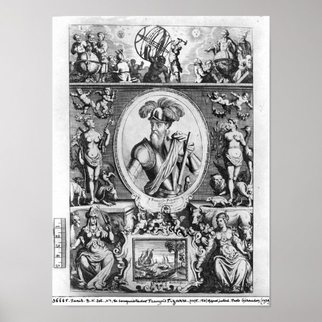 Poster Retrato de Francisco Pizarro com alegria (Frente)