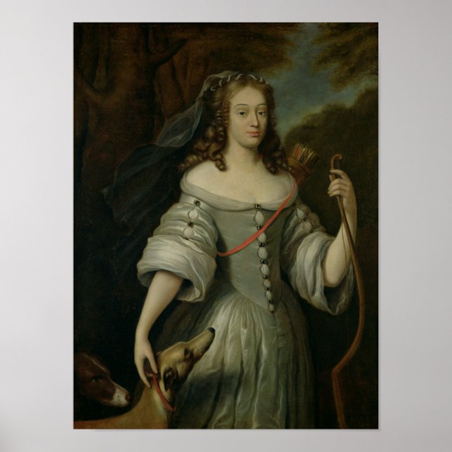 Poster Retrato de Francoise Louise de la Baume (Frente)