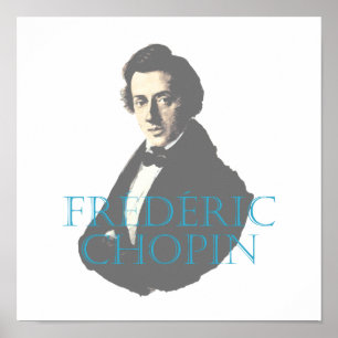 Pôster Retrato de Frédéric Chopin