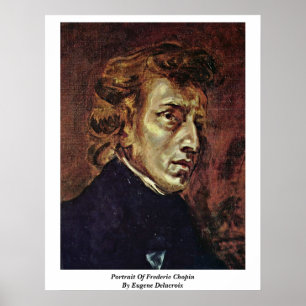 Poster Retrato De Frederic Chopin Por Eugene Delacroix