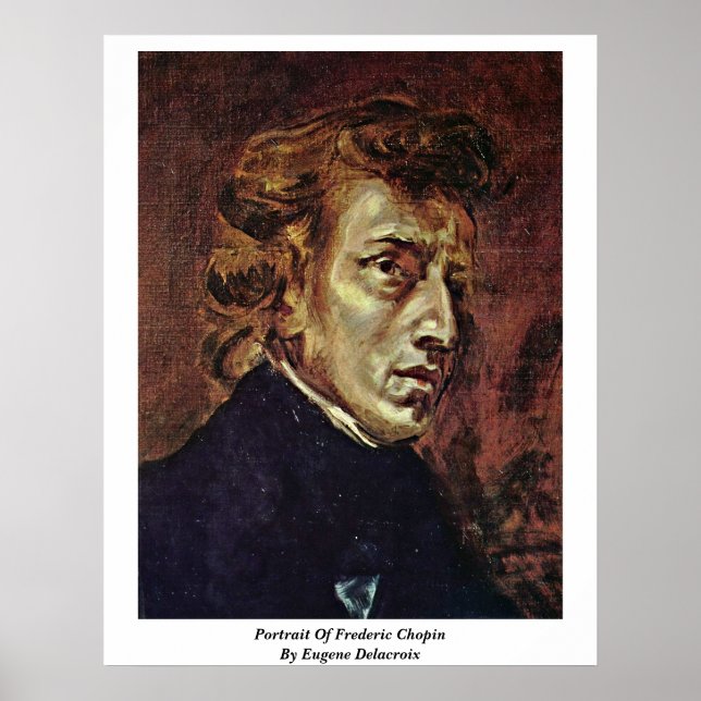 Poster Retrato De Frederic Chopin Por Eugene Delacroix (Frente)