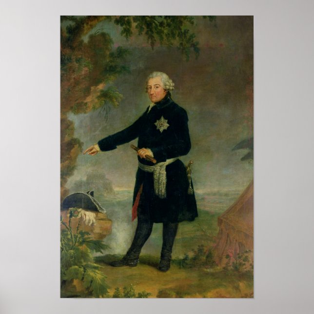 Pôster Retrato de Frederick II, o Excelente, 1772 (Frente)