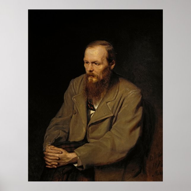Poster Retrato de Fyodor Dostoyevsky por Vasily Perov (Frente)