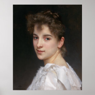 Pôster Retrato de Gabrielle Cot Bouguereau Canvas