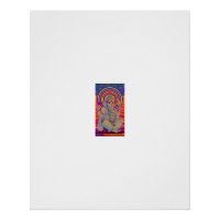 Retrato de Ganesha com Auréola Arco-Íris Lótus