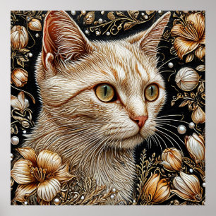 Poster Retrato de Gato Elegante