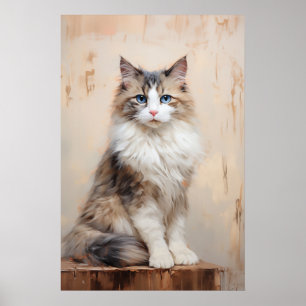 Poster Retrato de gato Ragdoll