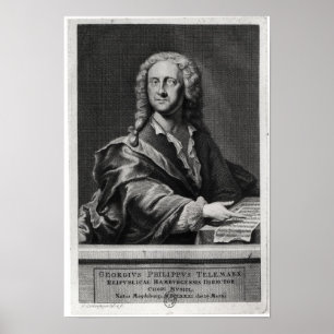 Pôster Retrato de Georg Philipp Telemann
