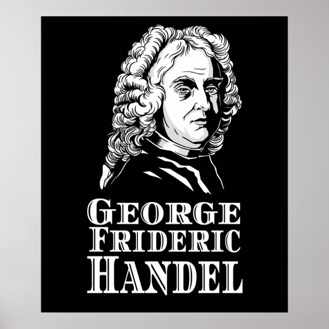 Poster Retrato de George Frideric Handel (Frente)