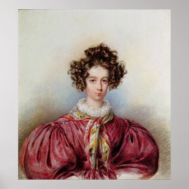 Pôster Retrato de George Sand 1830 (Frente)