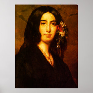 Poster Retrato de George Sand por Auguste Charpentier