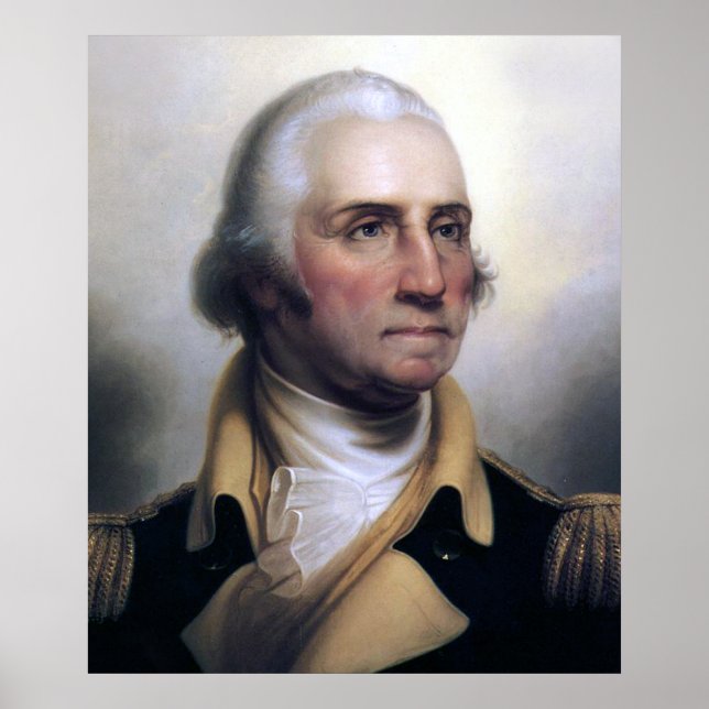Pôster Retrato de George Washington (Frente)