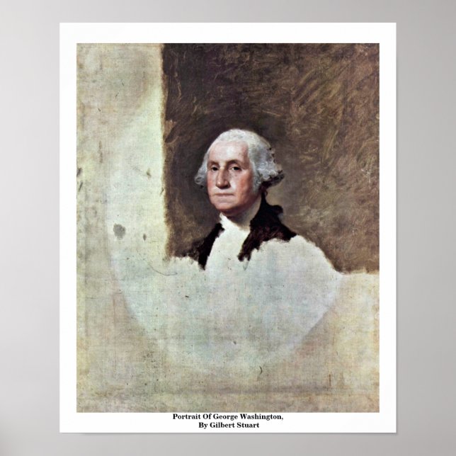 Pôster Retrato De George Washington, Por Gilbert Stuart (Frente)