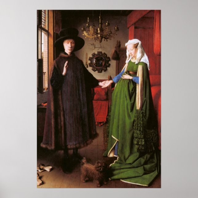 Pôster Retrato de Giovanni Arnolfini e sua Esposa (Frente)