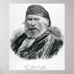 Pôster Retrato de Giuseppe Garibaldi