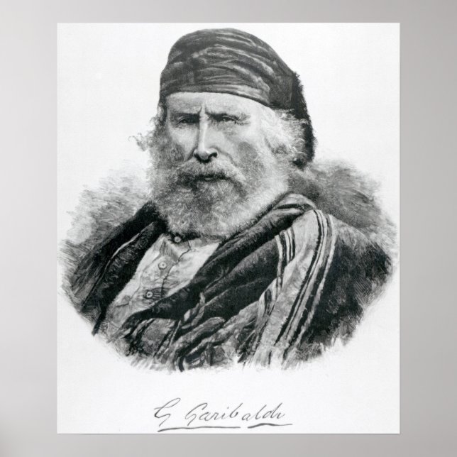 Pôster Retrato de Giuseppe Garibaldi (Frente)