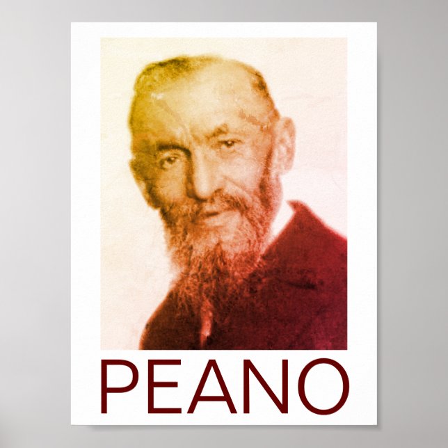 Poster Retrato de Giuseppe Peano (Frente)