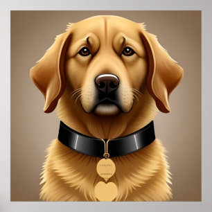 Poster Retrato de Golden Retriever