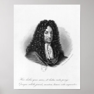 Pôster Retrato de Gottfried Wilhelm Baron de Leibniz