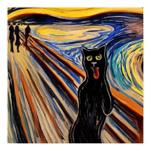 Retrato de "Gritar" Preto do Halloween