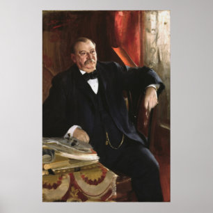 Pôster Retrato de GROVER CLEVELAND por Anders Leonard