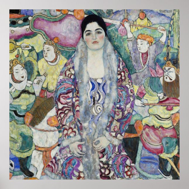 Poster Retrato de Gustav Klimt de Friederike Maria (Frente)