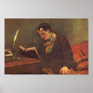 Poster Retrato de Gustave Courbet- de Charles Baudelaire