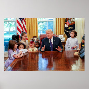 Poster Retrato de Halloween da Casa Branca de Donald Trum