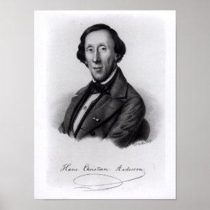 Poster Retrato de Hans Christian Andersen