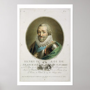 Pôster Retrato de Henri IV, rei de France e de Navarra (