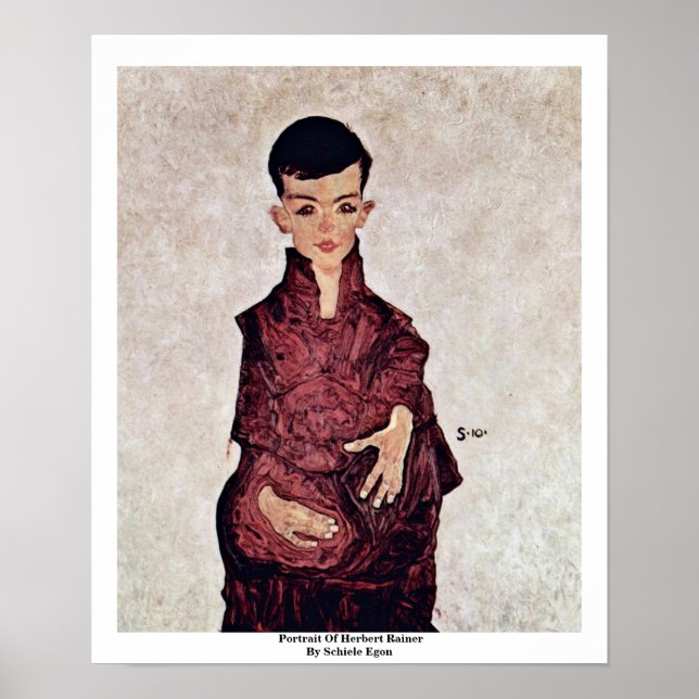 Pôster Retrato De Herbert Rainer Por Schiele Egon (Frente)