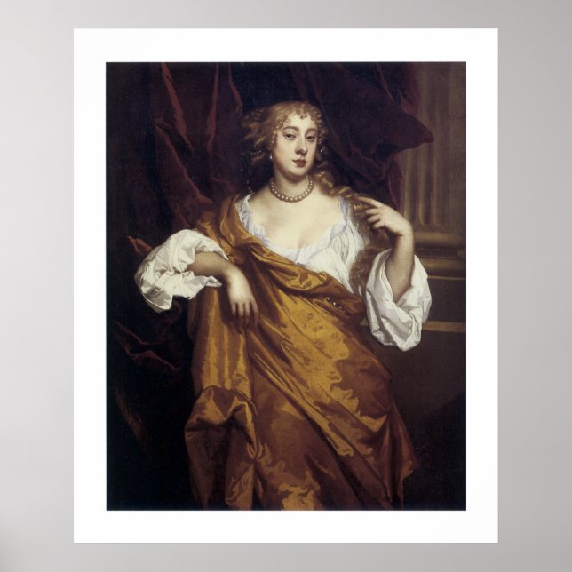 Poster Retrato de Hon. Mary Wharton (Frente)