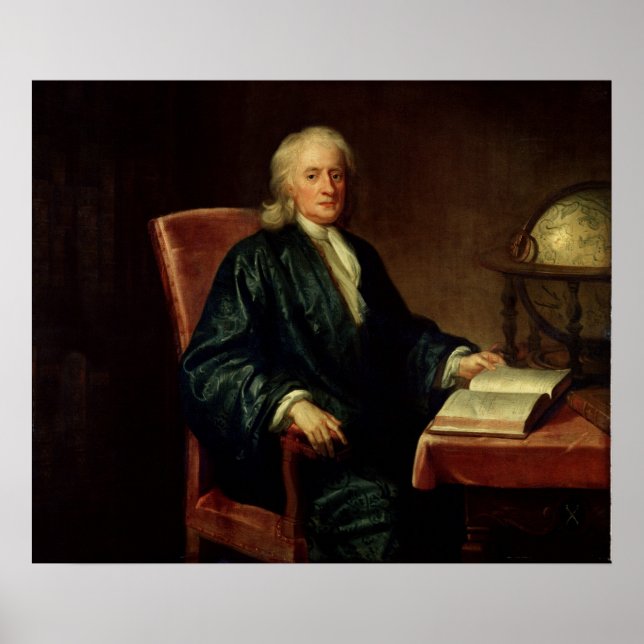 Poster Retrato de Isaac Newton, c.1726 (Frente)