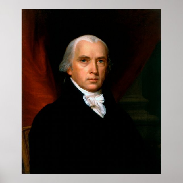 Poster Retrato de James Madison, 4º Presidente, na Casa B (Frente)