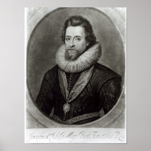 Pôster Retrato de James mim após uma miniatura perto