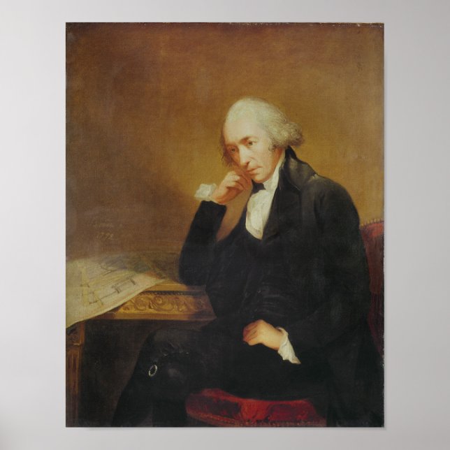 Pôster Retrato de James Watt 1792 (Frente)