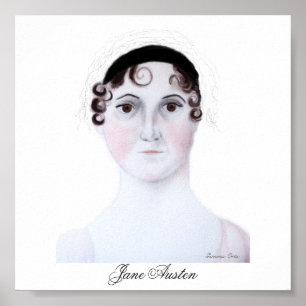 Poster Retrato de Jane Austen.