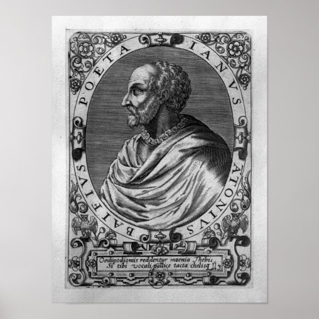 Poster Retrato de Jean Antoine de Baif (Frente)