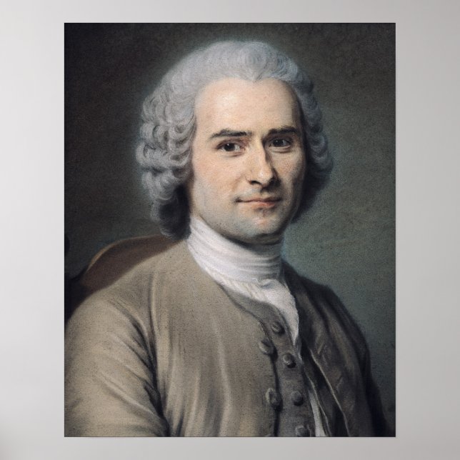 Pôster Retrato de Jean Jacques Rousseau (Frente)