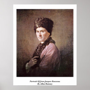 Pôster Retrato de Jean-Jacques Rousseau por Allan Ramsay