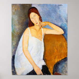 Poster Retrato de Jeanne Hebuterne, Modigliani