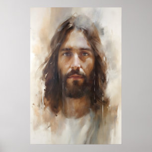 Poster Retrato de Jesus Jesus Sorriso Arte Cristã Jesus