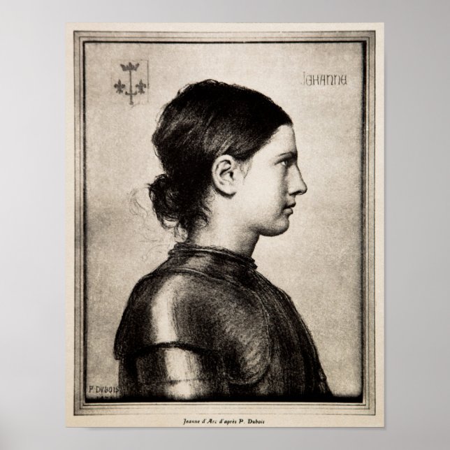 Poster Retrato de Joan of Arc por Paul Dubois (Frente)