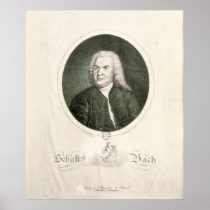 Pôster Retrato de Johann Sebastian Bach