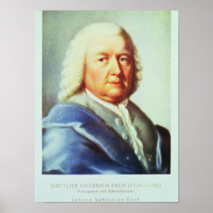 Pôster Retrato de Johann Sebastian Bach