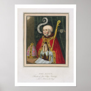 Pôster Retrato de John Alcock (C. 1430-1500), fundador de
