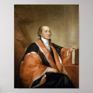 Poster Retrato de John Jay da presidente do supremo