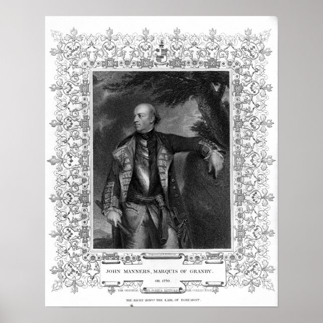 Pôster Retrato de John Manners, Marquês de Granby (Frente)