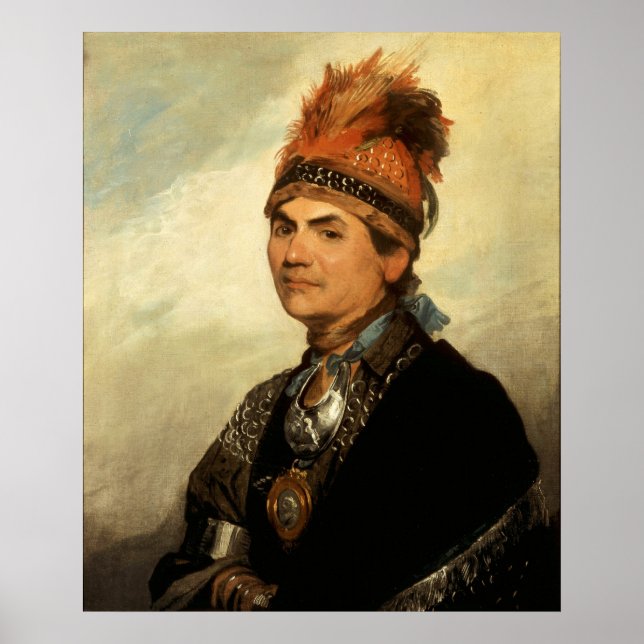 Poster Retrato de Joseph Brant por Gilbert Stuart (Frente)