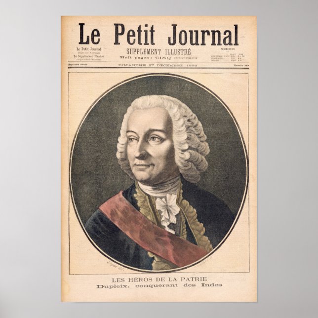 Poster Retrato de Joseph Francis Dupleix (Frente)